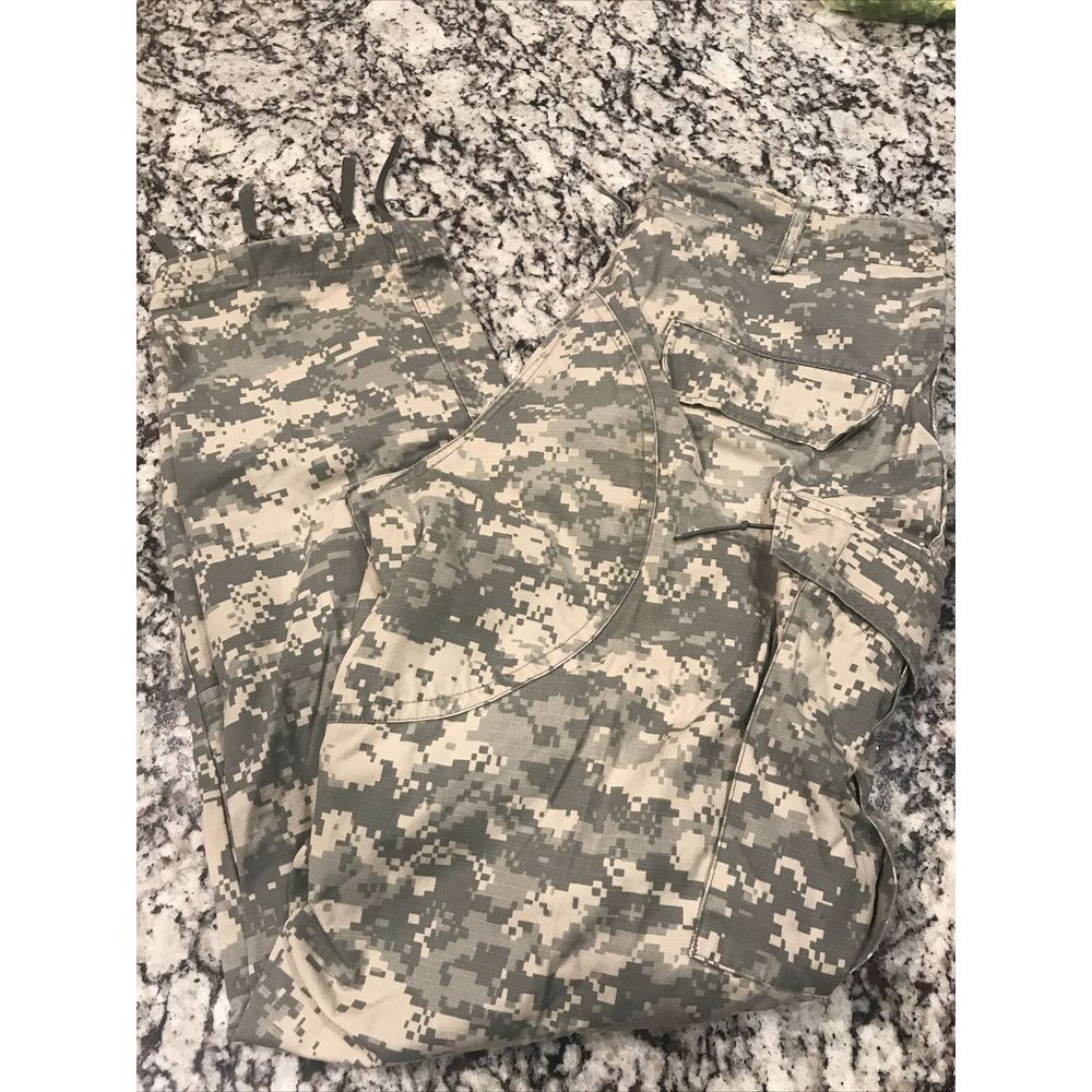 Vintageโ Digital Green Camouflage Desert Tactical Pants Medium Long